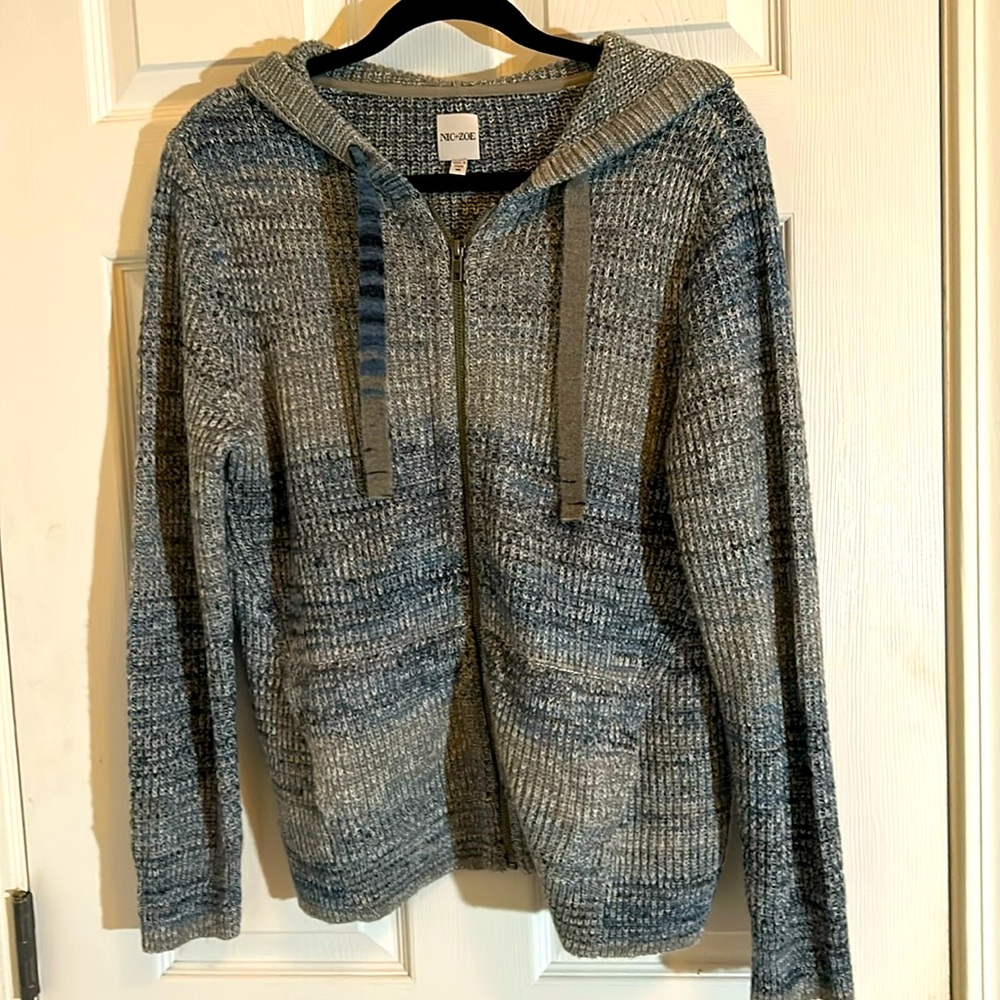 Nic&Zoe zipp up, hooded sweater